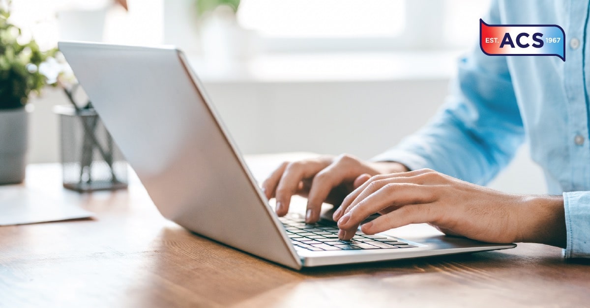 person using laptop