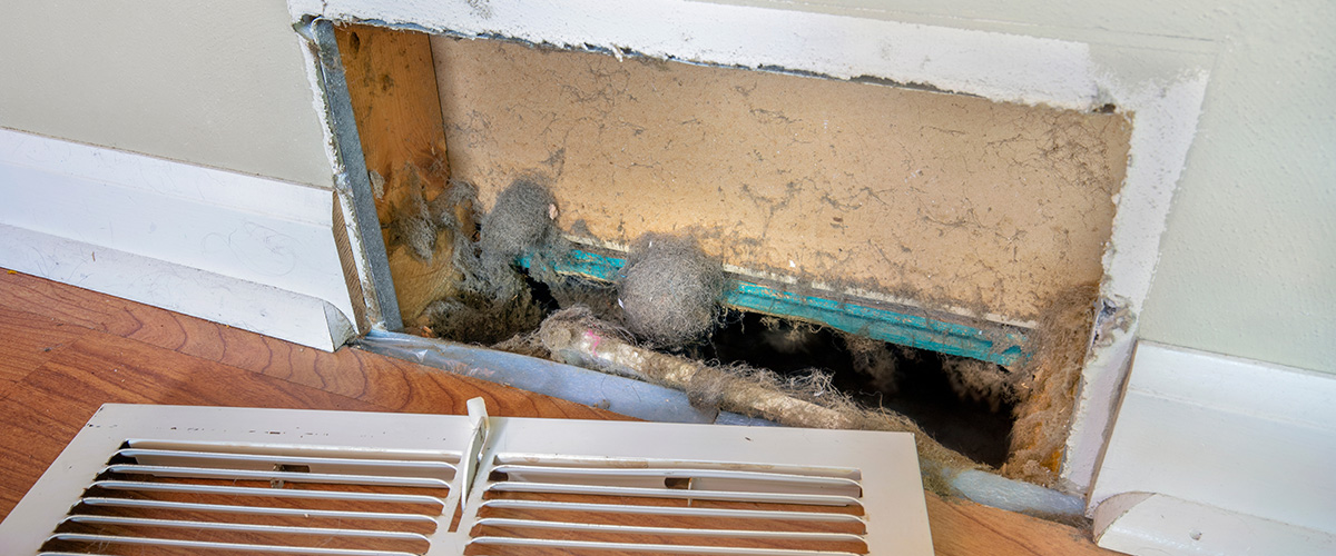 dirty furnace vent and duct